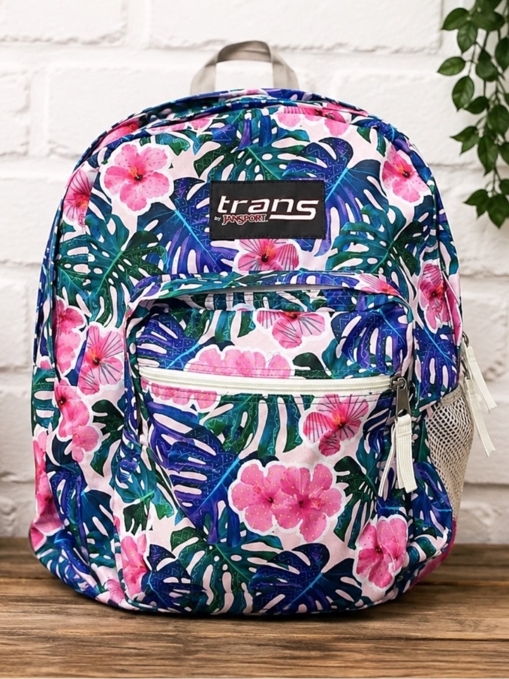 Trans by JanSport Tropical Hawaiian Floral Backpack Hibiscus